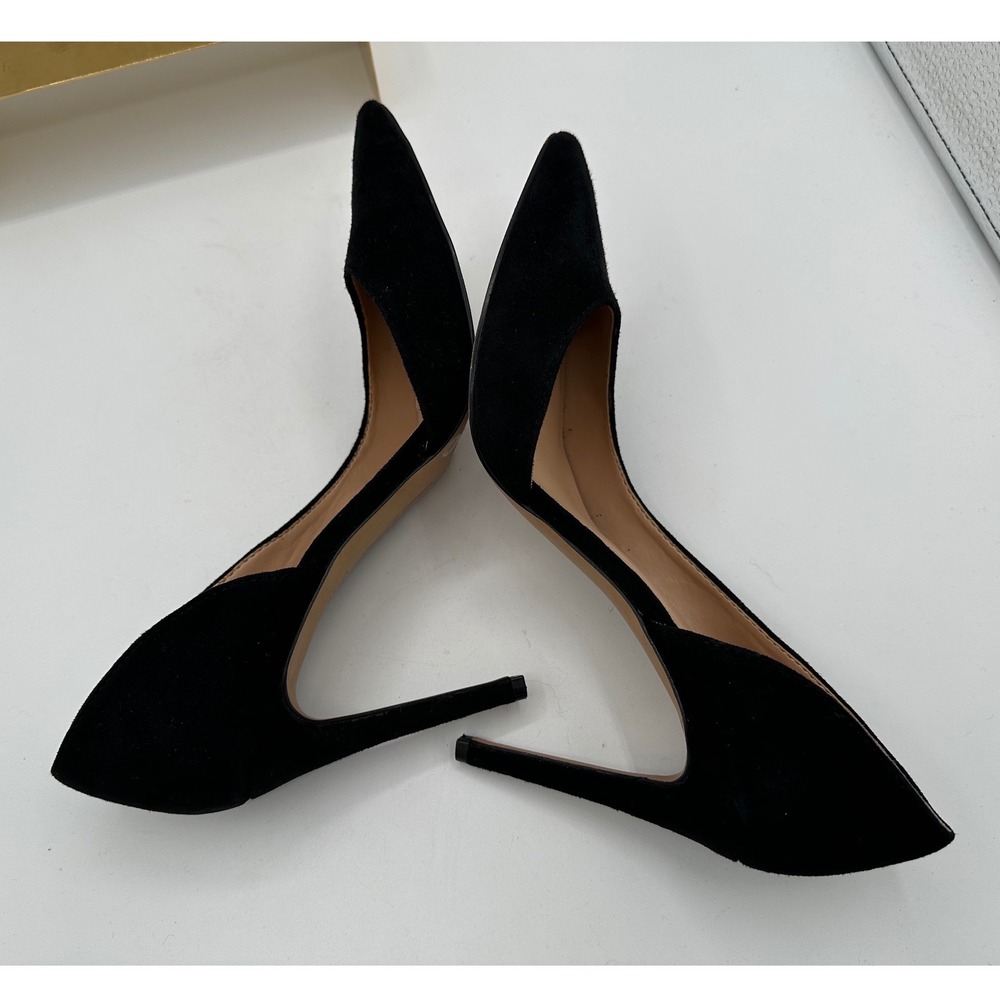 INC INTERNATIONAL CONCEPTS Black Suede D'Orsay Kenjay Pointed Toe Pumps 7 - Picture 6 of 12